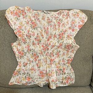American Eagle Outfitters Pink Floral Blouse